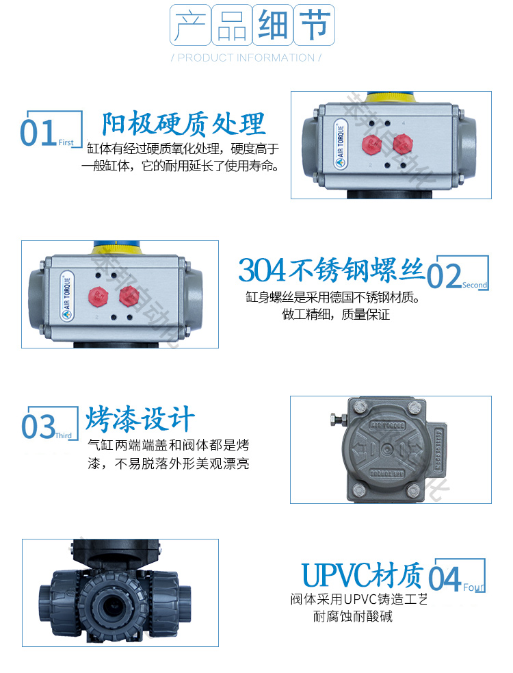 AIRTORQUE气动UPVC/PVC三通球阀