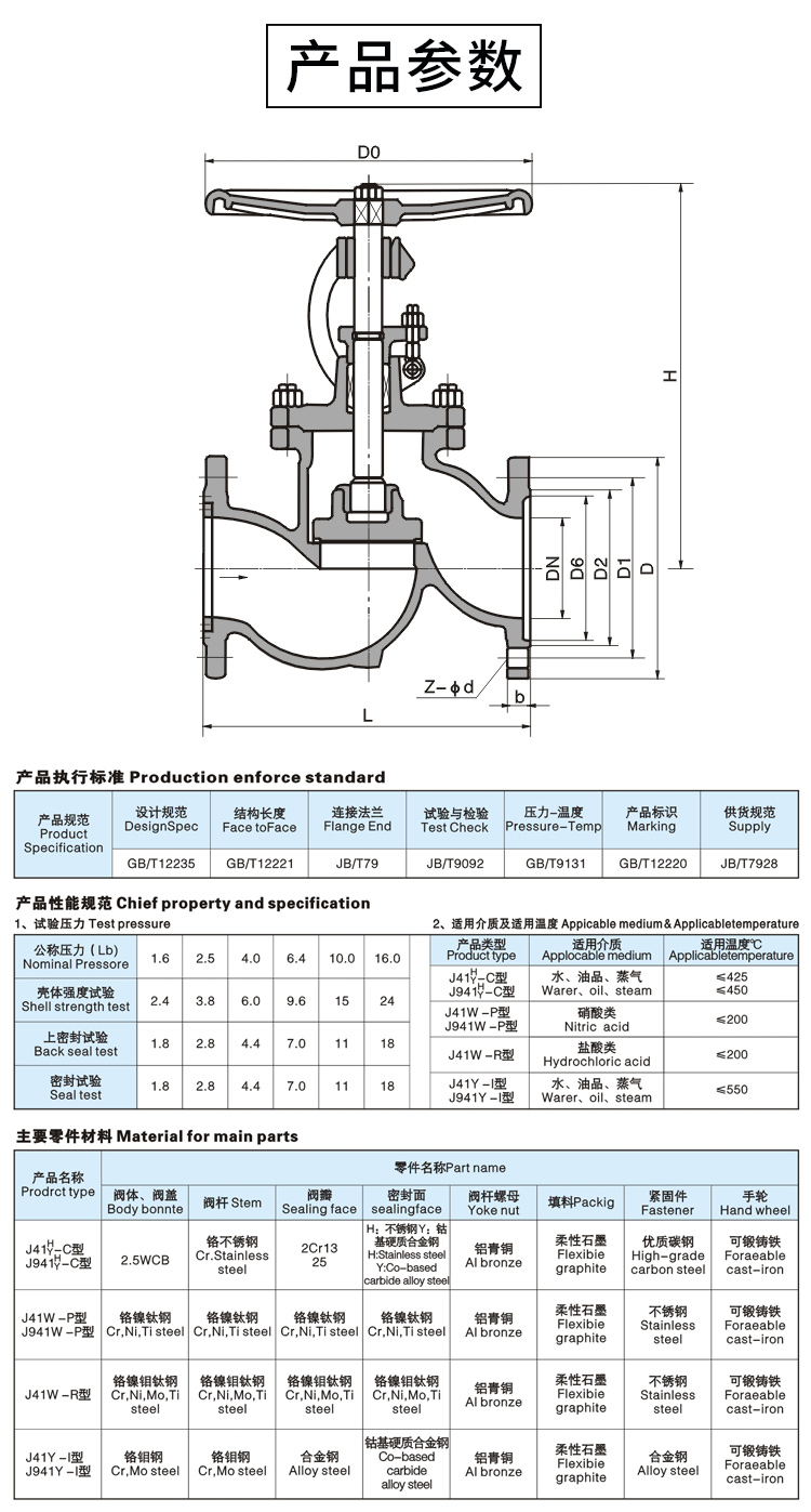 不锈钢截止阀参数