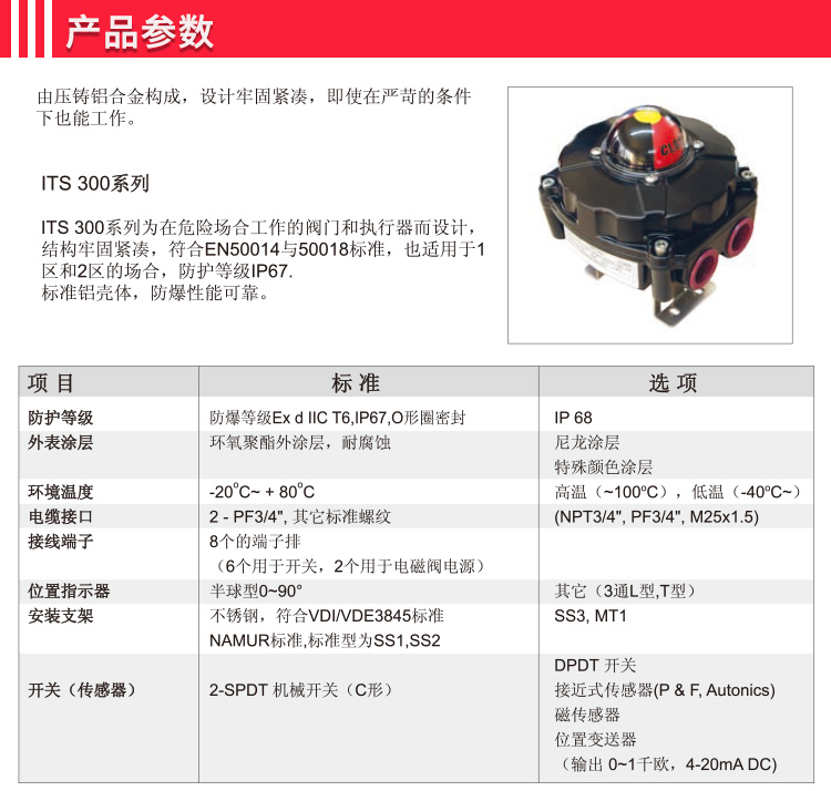 ITS-300防爆限位开关参数