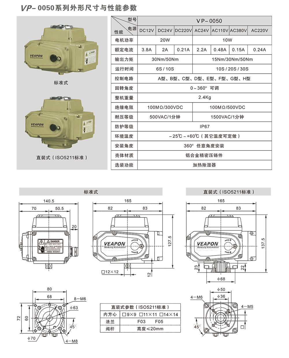 VEAPON执行器型号